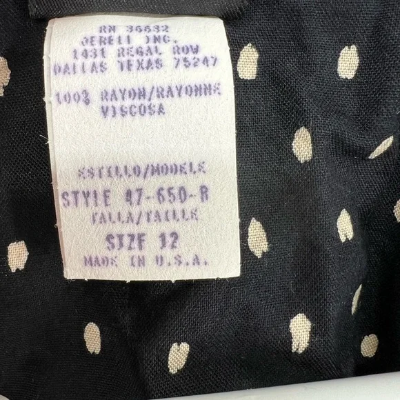 Ali Miles vtg lightweight blazer art to wear polka dots rayon 12 USA colorful - Picture 7 of 10